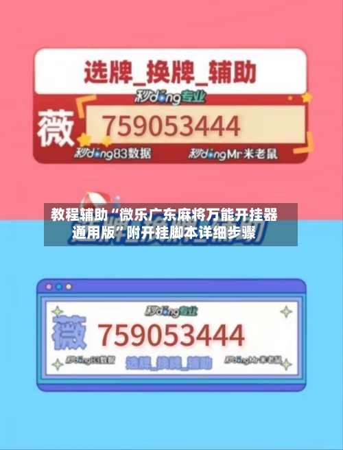 教程辅助“微乐广东麻将万能开挂器通用版”附开挂脚本详细步骤-第2张图片