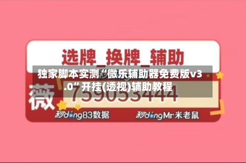 独家脚本实测“微乐辅助器免费版v3.0”开挂(透视)辅助教程-第3张图片