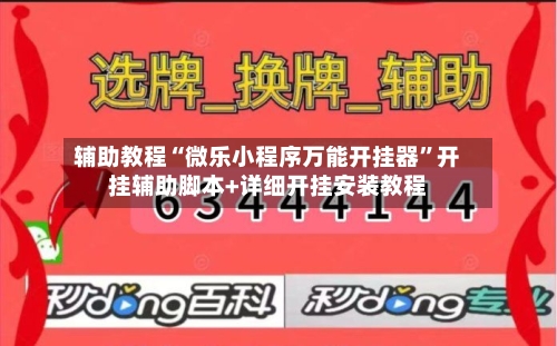 辅助教程“微乐小程序万能开挂器”开挂辅助脚本+详细开挂安装教程-第2张图片