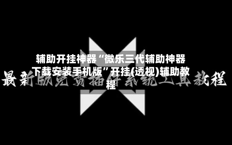 辅助开挂神器“微乐三代辅助神器下载安装手机版”开挂(透视)辅助教程-第2张图片