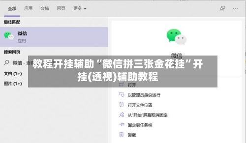 教程开挂辅助“微信拼三张金花挂”开挂(透视)辅助教程-第2张图片