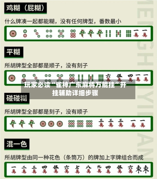 玩家必读“雀神广东麻将万能挂”开挂辅助详细步骤-第3张图片